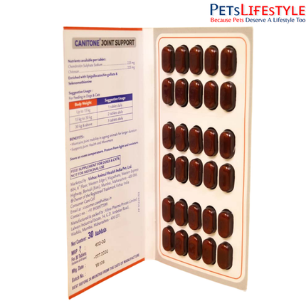 Virbac Canitone Joint Support for Dogs and Cats (30 tablets)