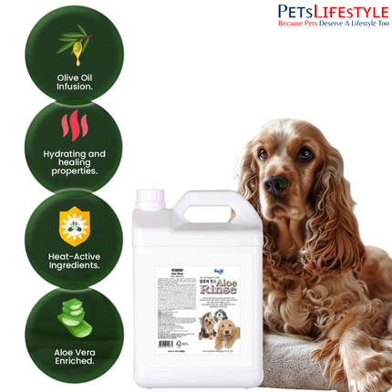 Forcans Aloe Rinse Dog & Cat Conditioner – Deep Moisturizing Pet Coat Conditioner
