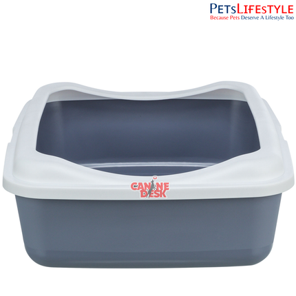 Trixie Classic Litter Tray with Rim – Durable Plastic Cat Litter Box for Cats and Kittens