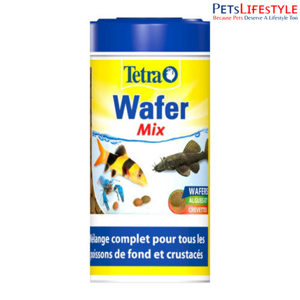 Tetra Wafer Mix Sinking Fish Food for Bottom Feeders & Crustaceans with Shrimp & Spirulina 48 Gram