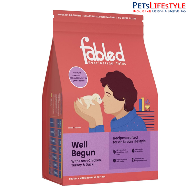 Fabled Dry Dog Food - Well Begun Starter for all breed puppies (Upto 3 months)