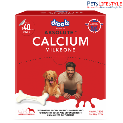 Drools Absolute Calcium Milk Bone LB Carton 12Pcs