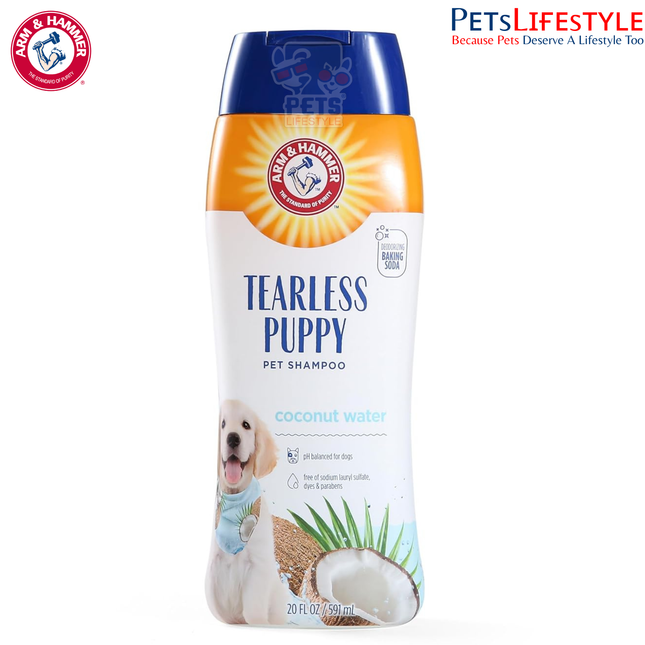 Arm & Hammer Tearless Puppy Shampoo – Coconut Water Scent, 20 Fl Oz (591 ml)