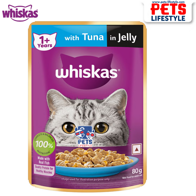 Whiskas Tuna in Jelly Adult Wet Cat Food - 85 gm packs