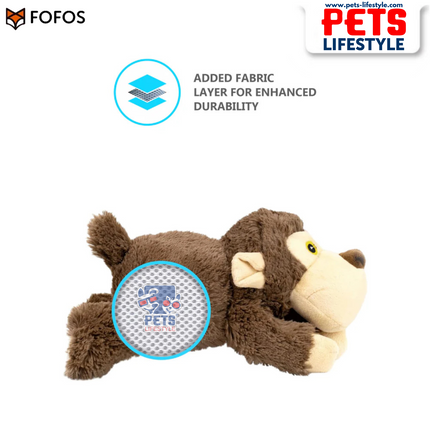 FOFOS Barkbutler Boh The Bear Plush Dog Toy | Durable Squeaky Plush Toy