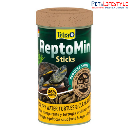 Tetra ReptoMin Sticks High-Protein Complete Food for Water Turtles with Essential Nutrients & Odour Control
