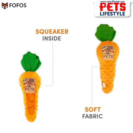 FOFOS Cute Treat Toy Carrot – Treat Dispensing Plush Toy for Dogs
