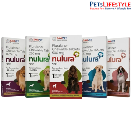 Savavet Nulura (Fluralaner) Tick & Flea protection chewable Tablet for Dogs