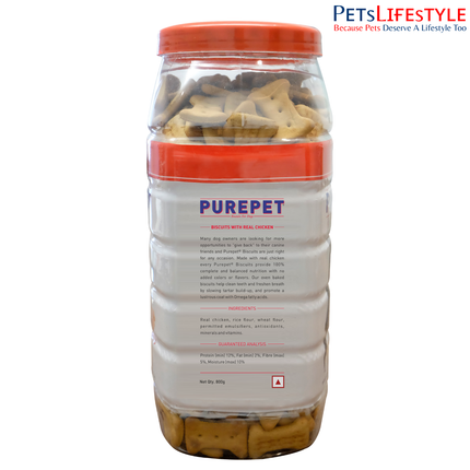 Purepet Chicken Flavour Real Mutton Biscuit Dog Treats 800 g