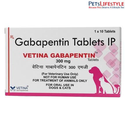 Vetina Gabapentin Tablets 300 mg for Dogs and Cats 10 Tablets
