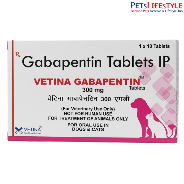 Vetina Gabapentin Tablets 300 mg for Dogs and Cats 10 Tablets