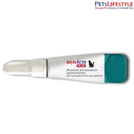 MSD Animal Health Bravecto Plus (Brand MSD) 250mg (2.8 - 6.25 kg) (Fluralaner) Spot On Solution Cats Advanced Parasite Protection