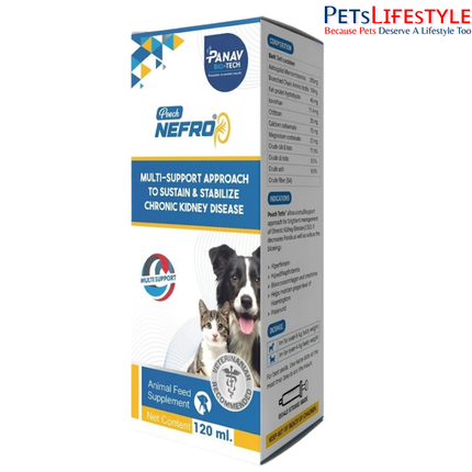 Pooch Nefro Multi-Support Kidney Care Syrup for Dogs CKD Support (120 ml)