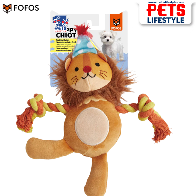 Barkbutler x FOFOS Fluffy Puppy Toy – Lion