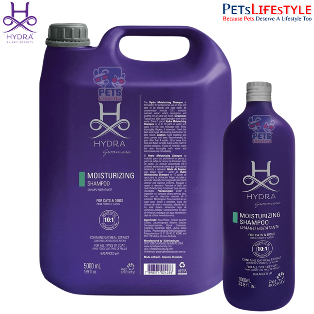 Hydra Groomer’s Moisturizing Shampoo – Oatmeal Extract, Itch Relief, Hydrating Formula