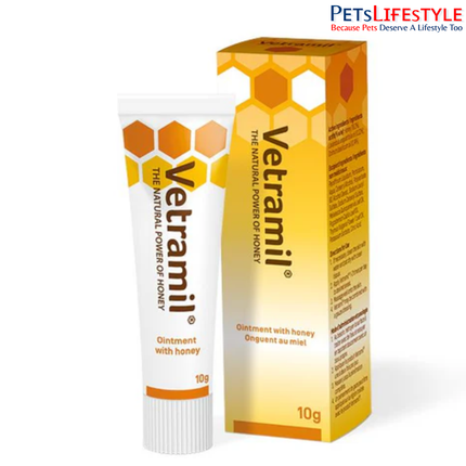 Vetramil Ointment Honey-Based Wound Healing & Skin Repair Ointment for Dogs, Cats & Companion Animals