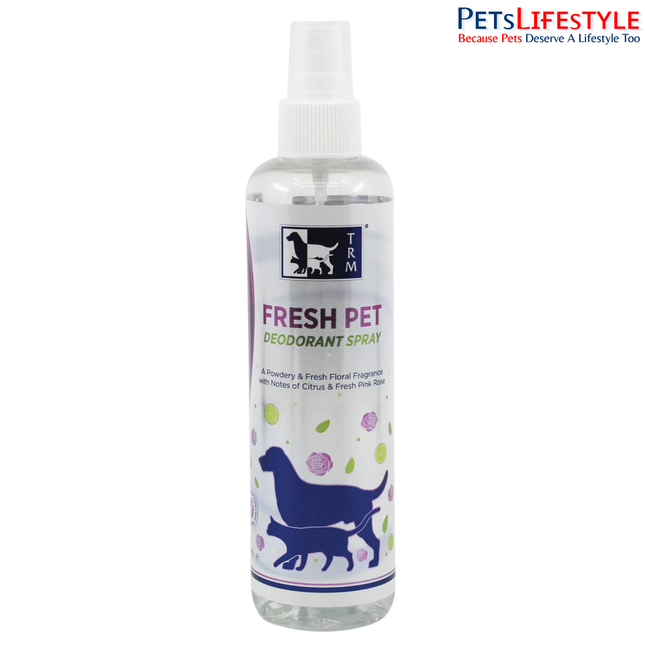 TRM Fresh Pet Deodorant Spray Fresh Floral Fragrance for Dogs & Cats 250 ml