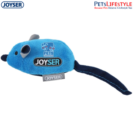 JOYSER Sound Chip Mouse Plush Cat Toy – Blue | Motion-Activated Electronic Toy