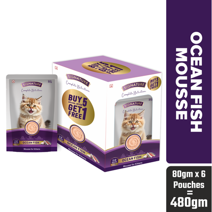 Signature Ocean Fish Mousse Kitten 80g (5+1 Pack)