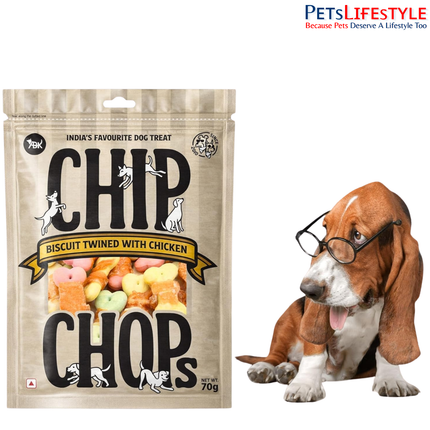 Chip Chops Biscuit Twined with Chicken Dog Treats 70g