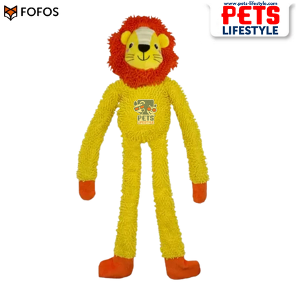 FOFOS Tough Long Body Dog Toy – Lion Moderate Chewer Dog Toy