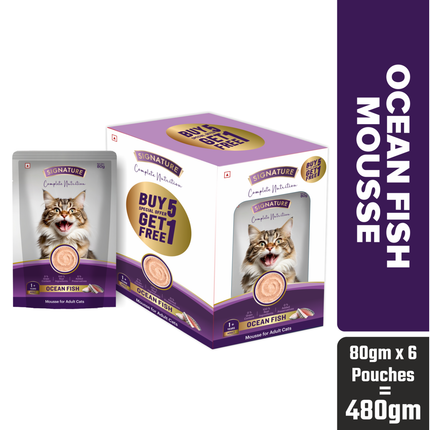 Signature Ocean Fish Mousse Cat 80g (5+1 Pack)