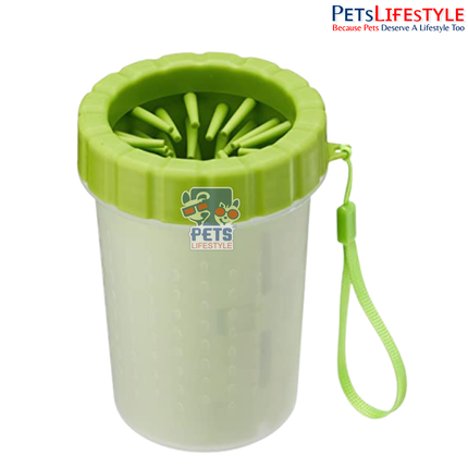 Dog Paw Cleaner Cup for Medium to Large Dogs – Portable Foot Washer with Soft Silicone Bristles