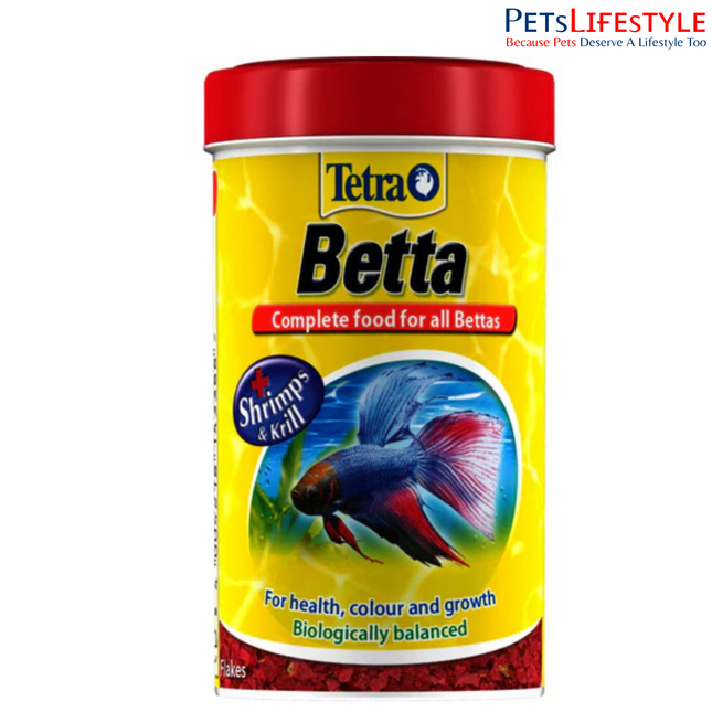 Tetra Betta Premium Complete Food for Betta & Labyrinth Fish High Protein Diet for Colour & Fin Growth 27g / 100ml