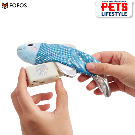 FOFOS Sardine Dancing Fish Electronic Cat Toy USB Rechargeable  Catnip Motion Toy