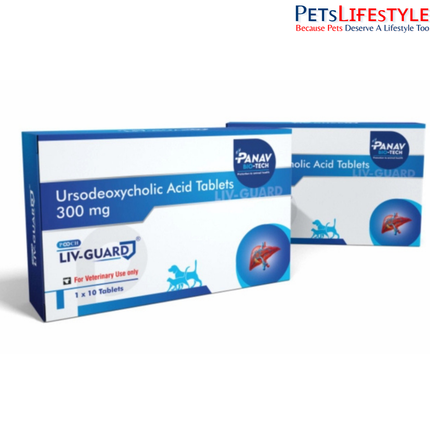 Pooch Liv-Guard Ursodeoxycholic Acid 300 mg Tablets for Dogs & Cats Liver Support