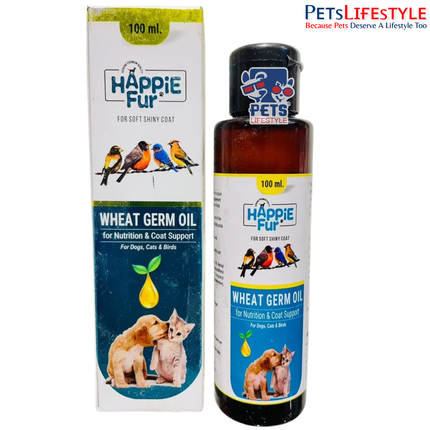 Happie Fur Wheat Germ Oil for Dogs &amp; Cats 100 ml