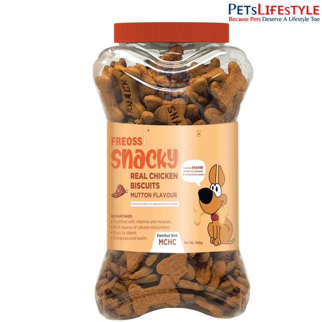 Snacky Real Chicken Functional Dog Biscuits - Mutton Flavour