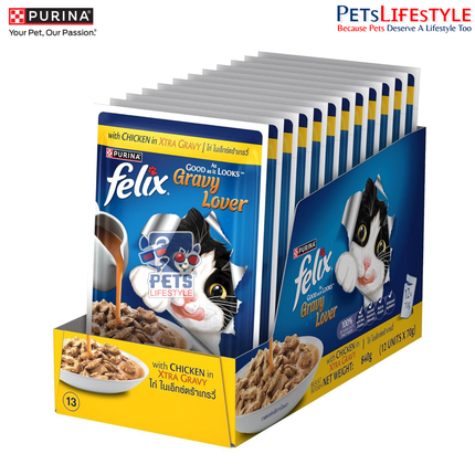 Felix Gravy Lover Chicken Wet Cat Food Pouches 70g
