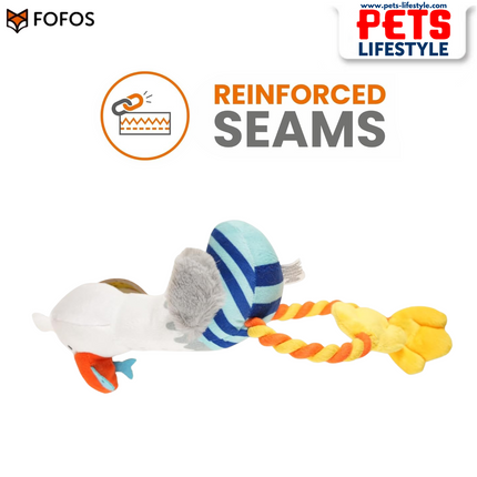 FOFOS Sealife Sea Mew Plush Dog Toy Multicolor