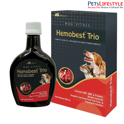TTK Hemobest Trio RBC WBC & Platelets Enhancer for Dogs and Cats – 200ml