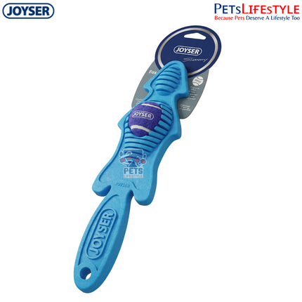 JOYSER Slimmy Skin Fox with Replaceable Ball Durable Dog Toy – Blue (S/M)