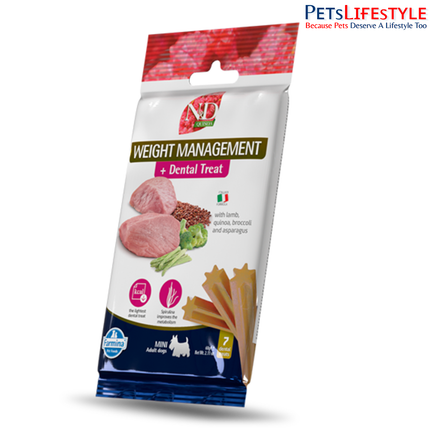 Farmina N&D Lamb & Quinoa Weight Management Mini Adult Dog Treats – 60g