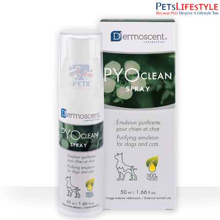Dermoscent PYOclean Spray for Dogs & Cats – Purifying Skin Infection Care (50 ml)