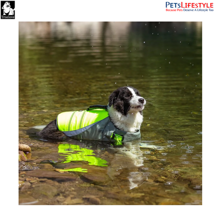 Truelove Dog Life Jacket – Neon Yellow – Waterproof Safety Swim Vest