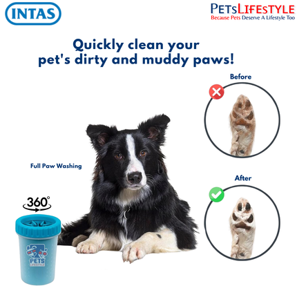 Dog Paw Cleaner Cup for Medium to Large Dogs – Portable Foot Washer with Soft Silicone Bristles