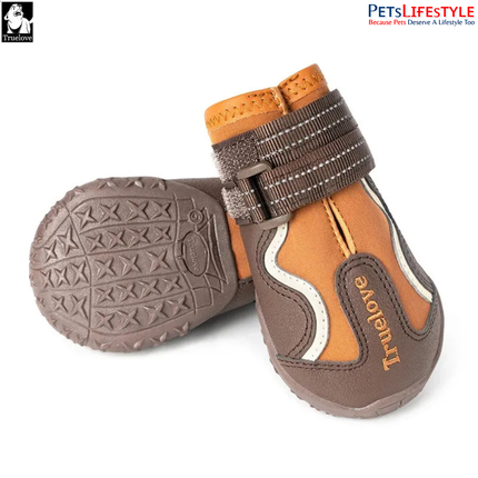 Truelove Pet Boots – Waterproof TPR Sole Dog Shoes ( 4 SHOES ) Outdoor Protection Boots