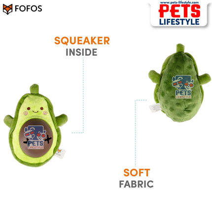 FOFOS Cute Treat Toy Avocado – Treat Dispensing Plush Toy for Dogs