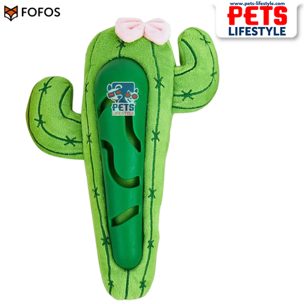 FOFOS Cute Treat Toy Cactus – Treat Dispensing Plush Toy for Dogs