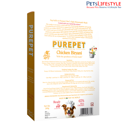 PurePet Chicken Biryani Fresh Dog Food 300g