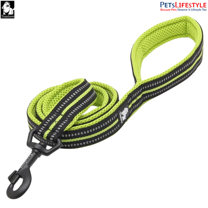 Truelove Mesh Padded Dog Leash (Neon Yellow) Reflective Classic Series