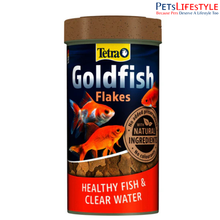 Tetra Goldfish Flakes Complete & Balanced Fish Food for Goldfish Growth, Vitality & Clean Water 52g / 250ml