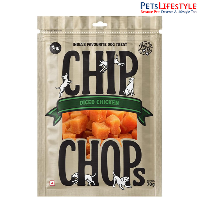 Chip Chops Diced Chicken Dog Treats 70gm