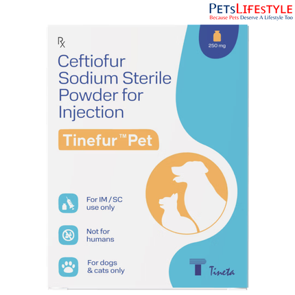 Tineta Tinefur-Pet Ceftiofur Sodium Injection for Dogs & Cats