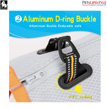 Truelove Cooling Vest for Dogs – Grey / Orange – Evaporative Cooling Harness