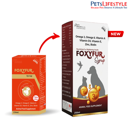 Foxyfur Syrup for Dogs & Cats – Advanced Skin, Coat & Joint Health Supplement